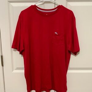 Tommy Bahama Red Medium Relaxed Fit Front Pocket T-shirt